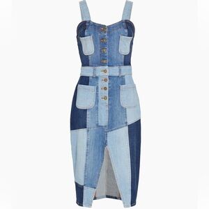 Ramy Brook Monica Patchwork Denim Dress